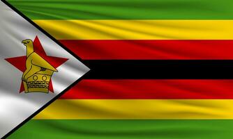 vektor flagga av zimbabwe
