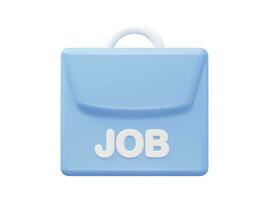 Job Suche Symbol 3d Rendern Illustration Element vektor