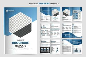 broschyr mall layout design och företags- minimal flersida broschyr mall design vektor