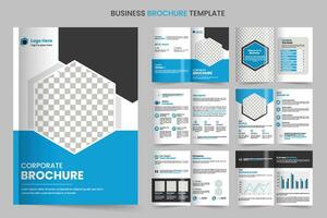 Broschüre Vorlage Layout Design und korporativ minimal Mehrere Seiten Broschüre Vorlage Design vektor