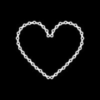 Herz Form, Liebe Symbol Symbol, zusammengesetzt durch Silhouette von das Kette von das Motor, Motorrad, Fahrrad, Fahrrad oder Maschine, können verwenden zum Logo Typ, Apps, Webseite, Kunst Illustration oder Grafik Design Element vektor