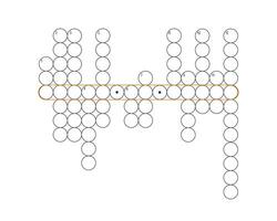 leer Kreuzworträtsel Puzzle Netz, leeren Vorlage Kreise zu füllen im zum Rätsel, lehrreich oder Freizeit Spiel, bereit zu Sein benutzt zum Herstellung irgendein Wort Puzzle vektor