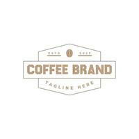 Kaffee Geschäft Jahrgang Vektor Logo. Hipster und retro Stil. perfekt zum Ihre Geschäft Design.