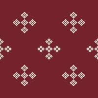 ethnisch geometrisch Stoff Muster Kreuz Stich.ikat Stickerei ethnisch orientalisch Pixel Muster braun Hintergrund. abstrakt, vektor, illustration. Textur, Kleidung, Rahmen, Dekoration, Motive, Seide Hintergrund. vektor