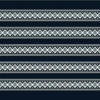 ethnisch geometrisch Stoff Muster Kreuz Stich.ikat Stickerei ethnisch orientalisch Pixel Muster Marine Blau Hintergrund. abstrakt, vektor, illustration. Textur, Kleidung, Rahmen, Dekoration, Motive, Seide Hintergrund. vektor