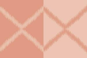 ethnisch Ikat Stoff Muster geometrisch Stil. Ikat Stickerei ethnisch orientalisch Muster Rose Gold Rosa Gold Hintergrund. abstrakt, Vektor, Illustration. Textur, Kleidung, Rahmen, Dekoration, Motiv Valentinstag. vektor