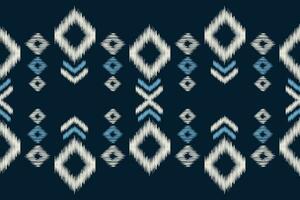 ethnisch Ikat Stoff Muster geometrisch Stil.afrikanisch Ikat Stickerei ethnisch orientalisch Muster Blau Hintergrund. abstrakt, Vektor, Illustration. Textur, Kleidung, Rahmen, Dekoration, Teppich, Motiv. vektor