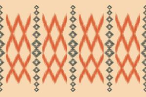 ethnisch Ikat Stoff Muster geometrisch Stil.afrikanisch Ikat Stickerei ethnisch orientalisch Muster braun Sahne Hintergrund. abstrakt, Vektor, Illustration. Textur, Kleidung, Rahmen, Dekoration, Teppich, Motiv. vektor