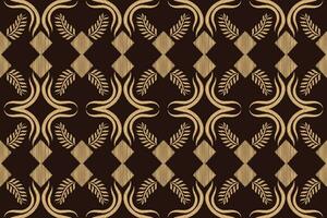 etnisk ikat tyg mönster geometrisk stil.afrikansk ikat broderi brun etnisk orientalisk mönster brun bakgrund. abstrakt, vektor, illustration.texture, tapeter, ram, dekoration, matta, motiv. vektor