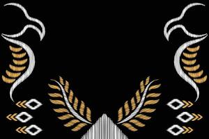 ethnisch Ikat Stoff Muster geometrisch Stil.afrikanisch Ikat Stickerei ethnisch orientalisch Muster schwarz Hintergrund. abstrakt, Vektor, Illustration. Textur, Kleidung, Rahmen, Dekoration, Teppich, Motiv. vektor