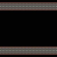 ethnisch geometrisch Stoff Muster Kreuz Stich.ikat Stickerei ethnisch orientalisch Pixel Muster schwarz Hintergrund. abstrakt, vektor, illustration. Textur, Kleidung, Rahmen, Dekoration, Motive, Seide Hintergrund. vektor