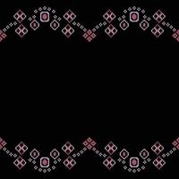 etnisk geometrisk tyg mönster korsa stitch.ikat broderi etnisk orientalisk pixel mönster svart bakgrund. abstrakt, vektor, illustration. textur, kläder, ram, dekoration, motiv, siden tapet. vektor