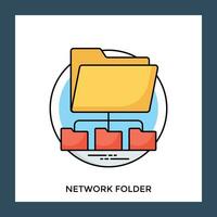 filer mapp i symmetri av en nätverk betecknar nätverk mapp ikon vektor