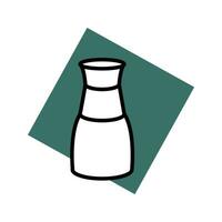 asiatisch Soja Soße Flasche Symbol isoliert Symbol auf grün. Vektor Illustration. traditionell asiatisch Gericht.