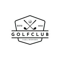 Jahrgang retro Golf Sport Logo Design Idee vektor