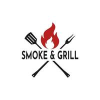 Jahrgang retro rustikal Grill Grill, Grill, Grill Etikette Briefmarke Logo Design Vorlage vektor