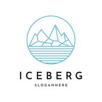 Eisberg Logo Design kreativ Idee mit Kreis vektor