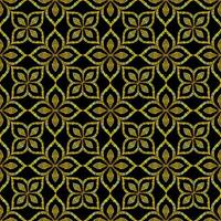 kostenlos Vektor golden Hintergrund Blumen- Muster Mosaik