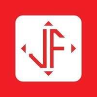 kreativ enkel första monogram jf logotyp mönster. vektor