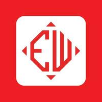 kreativ einfach Initiale Monogramm ew Logo Entwürfe. vektor