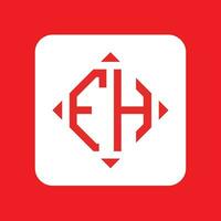 kreativ einfach Initiale Monogramm fh Logo Entwürfe. vektor