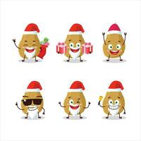 Santa claus Emoticons mit Kartoffel Karikatur Charakter vektor
