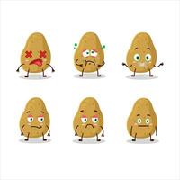 potatis tecknad serie i karaktär med nej uttryck vektor