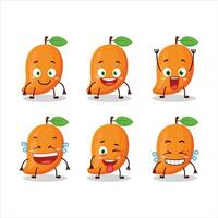 Karikatur Charakter von Mango mit Lächeln Ausdruck vektor