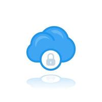 Sicherer Cloud-Zugriff, Datenschutz-Vektorsymbol vektor