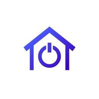 Smart Home-Symbol, Vektorlogo mit einem Haus vektor