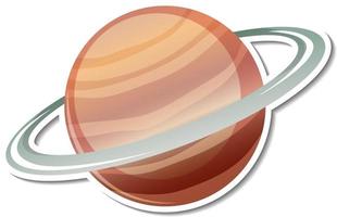 Aufklebervorlage mit Saturnplaneten isoliert