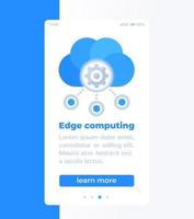 Edge-Computing-Banner-Design für Mobilgeräte vektor
