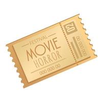 Kinofestival Film Horror Ticket Vektordesign vektor