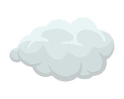 Cartoon-Rauch oder Nebel. Cumulus-Explosion komische Wolke. flache rauchige Formvektorillustration vektor