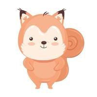 Kawaii Eichhörnchen Tier Cartoon Vektor Design