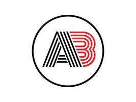 ab Brief Logo Design Vektor Vorlage