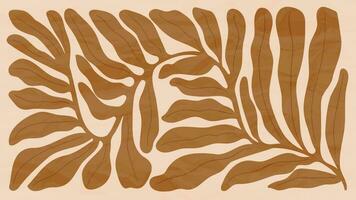abstrakt konst höst bakgrund vektor. botaniska falla säsong hand dragen mönster design med löv, gren. enkel samtida stil illustrerade design för tyg, skriva ut, omslag, baner, tapet. vektor