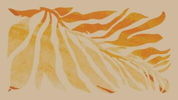 abstrakt konst höst bakgrund vektor. botaniska falla säsong hand dragen mönster design med löv gren. enkel samtida stil illustrerade design för tyg, skriva ut, omslag, baner, tapet. vektor