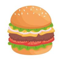 Hamburger Symbol isoliertes Vektordesign vektor