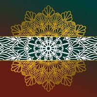 Gradient Hintergrund mit golden Mandala Ornament vektor