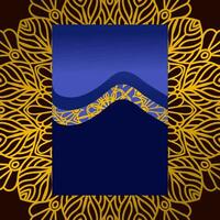 Gradient Hintergrund mit golden Mandala Ornament vektor