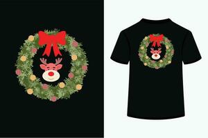 fröhlich Weihnachten Vektor T-Shirt Design.