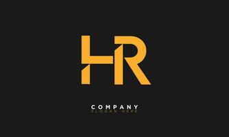 hr alfabet brev initialer monogram logotyp rh, h och r vektor