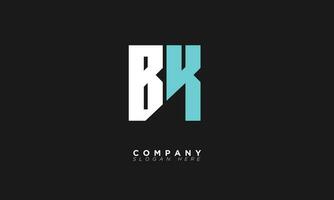 bk alphabet buchstaben initialen monogramm logo kb, b und k vektor