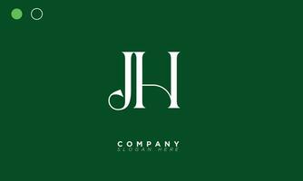 jh alphabet buchstaben initialen monogramm logo hj, j und h vektor