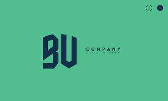 bu Alphabet Briefe Initialen Monogramm Logo ub, b und u vektor