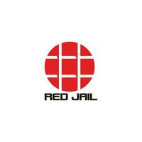 röd fängelse symbol enkel logotyp vektor