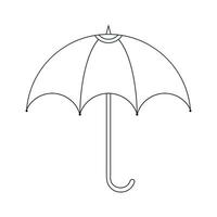 Regenschirm Symbol ohne füllen. Vektor Illustration.