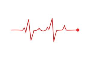 EKG Herz schlagen Linie Symbol Symbol, Herz schlagen Impuls Krankenhaus Logo unterzeichnen. vektor