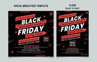 svart fredag social media posta design, svart fredag flygblad design , svart fredag befordran social media posta och berättelse mall design vektor